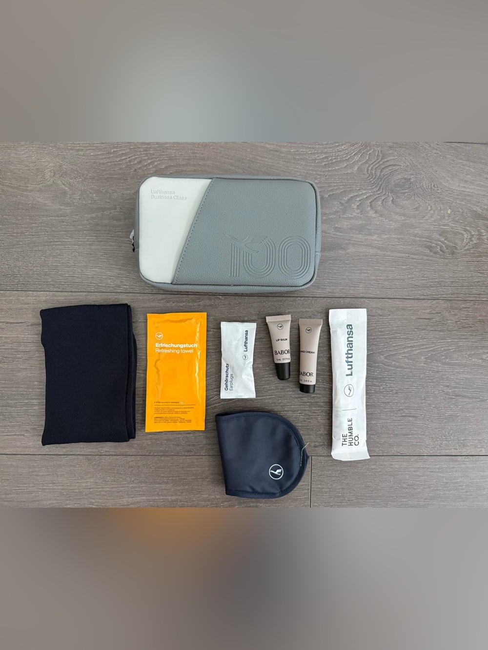 Lufthansa Business Class Amenity Kit travel bag case 100 year special edition